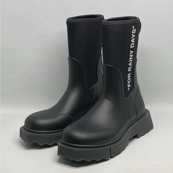 Off-White Sponge Rubber Rain Boots size 37 - Picture 3 of 11